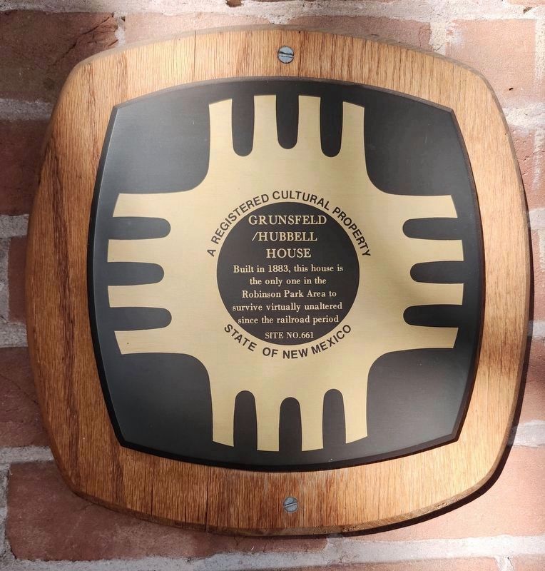 Grunsfeld/Hubbell House Marker image. Click for full size.
