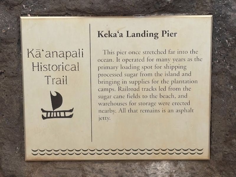 Keka'a Landing Pier Marker image. Click for full size.