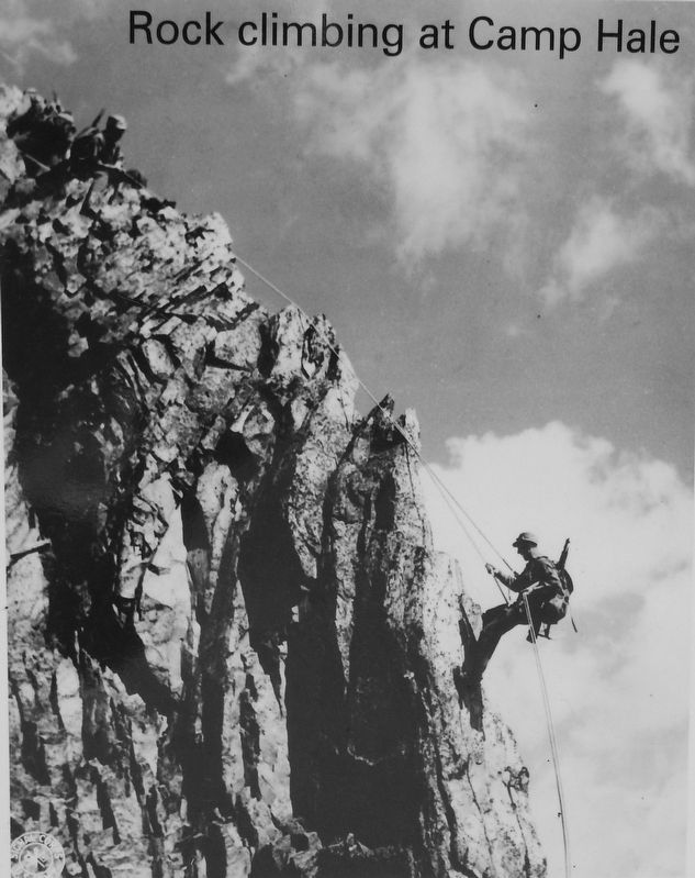 Marker detail: Rock Climbing at Camp Hale image. Click for full size.