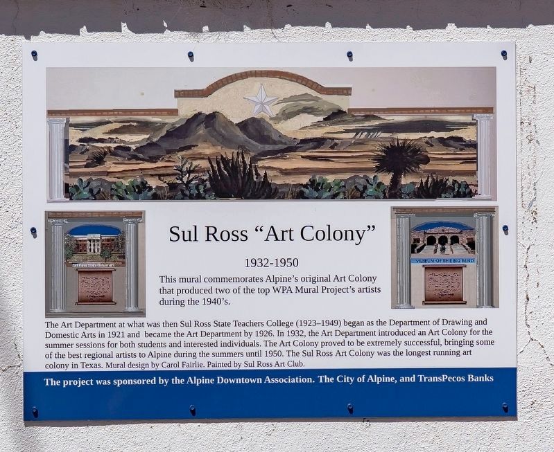 Sul Ross "Art Colony" Marker image. Click for full size.