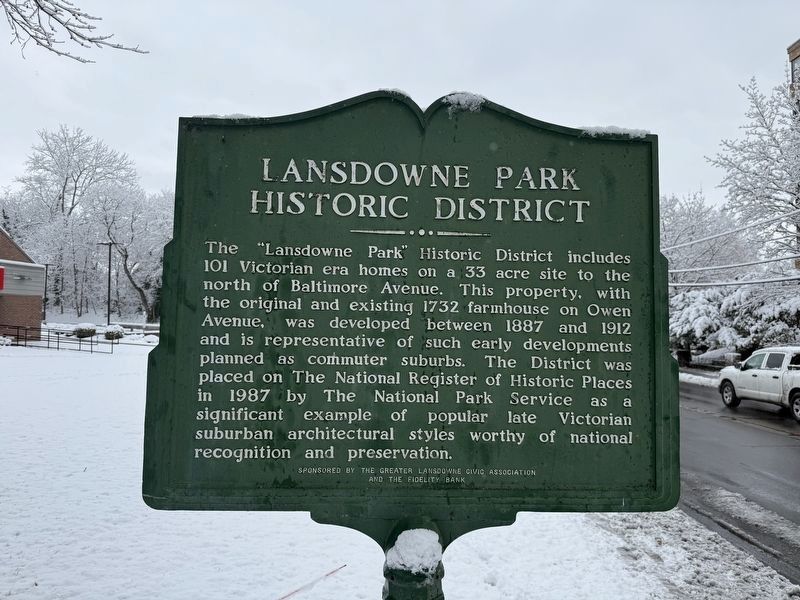 Lansdowne Park Historic District Marker image. Click for full size.