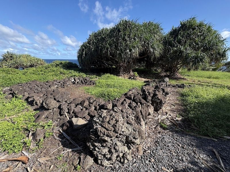 Ruins of the traditional house site mentioned on the marker. image. Click for full size.