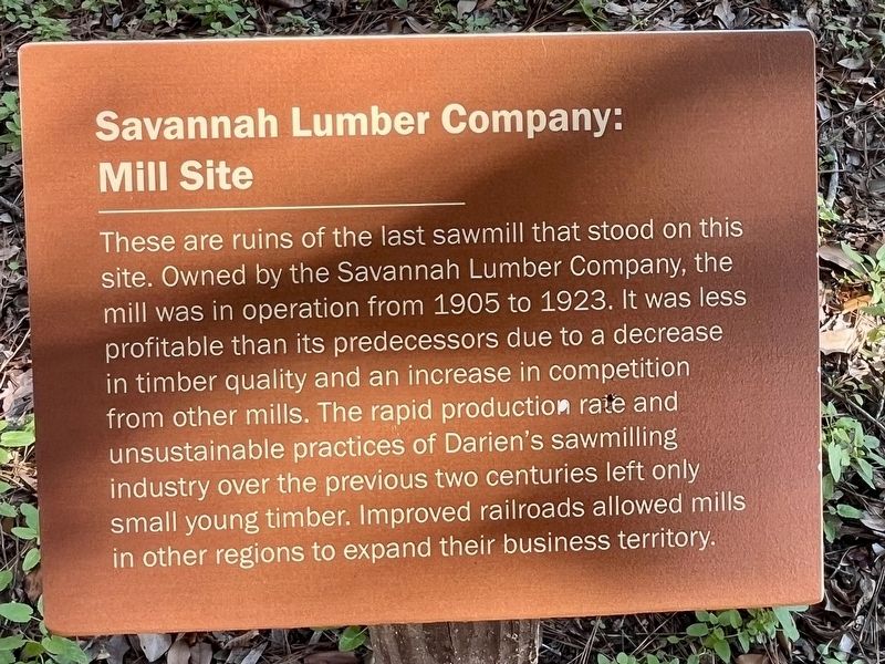 Savannah Lumber Company - Mill Site Marker image. Click for full size.