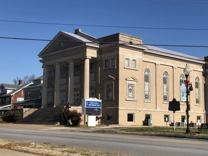 Greenville Methodist Church Marker image. Click for full size.