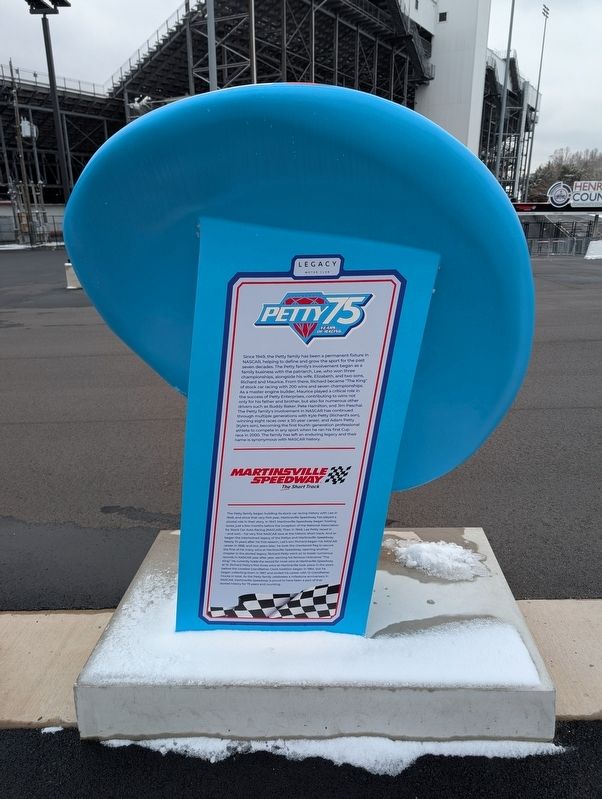 Petty 75 Years of Racing Marker image. Click for full size.