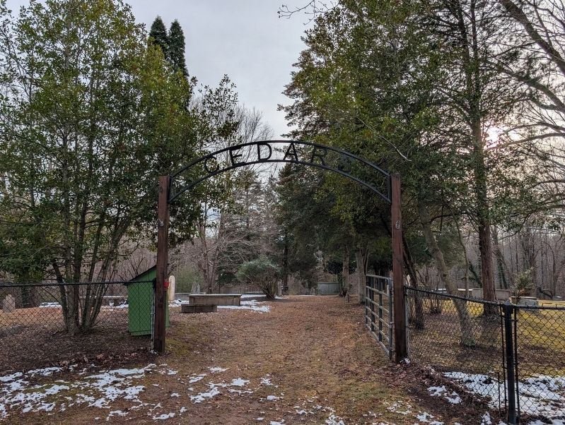 Cedars Cemetery Gate image. Click for full size.