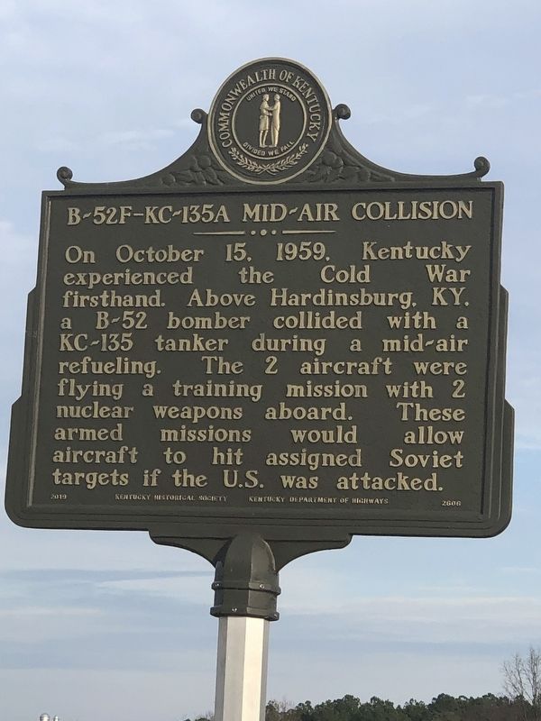B-52F�KC-135A Mid-Air Collision Marker, Side One image. Click for full size.