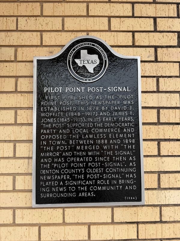 Pilot Point Post-Signal Marker. Click for full size. Pilot Point Post-Signal Marker image. Click for full size.