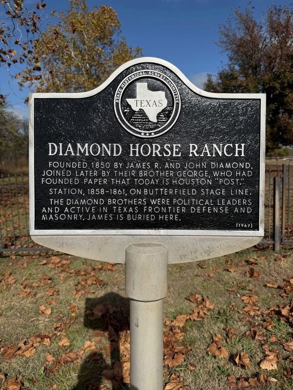 Diamond Horse Ranch Marker. Click for full size. Diamond Horse Ranch Marker image. Click for full size.