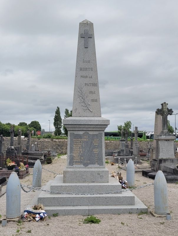 Aux morts pour la Patrie / To the fallen for the Fatherland Marker image. Click for full size.