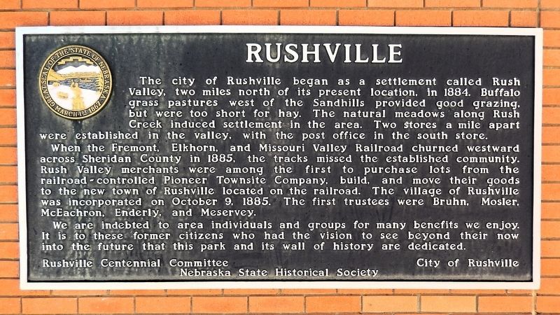 Rushville Marker image. Click for full size.