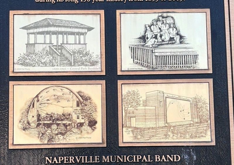 Close-up of the depictions of this site's four bandshells image. Click for full size.