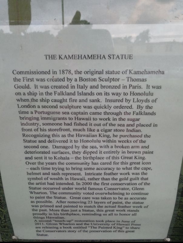 History of the Kamehameha I Statue image. Click for full size.