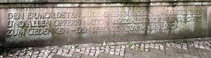 Bad Homburg vor der H�he Holocaust Memorial - main inscription image. Click for full size.