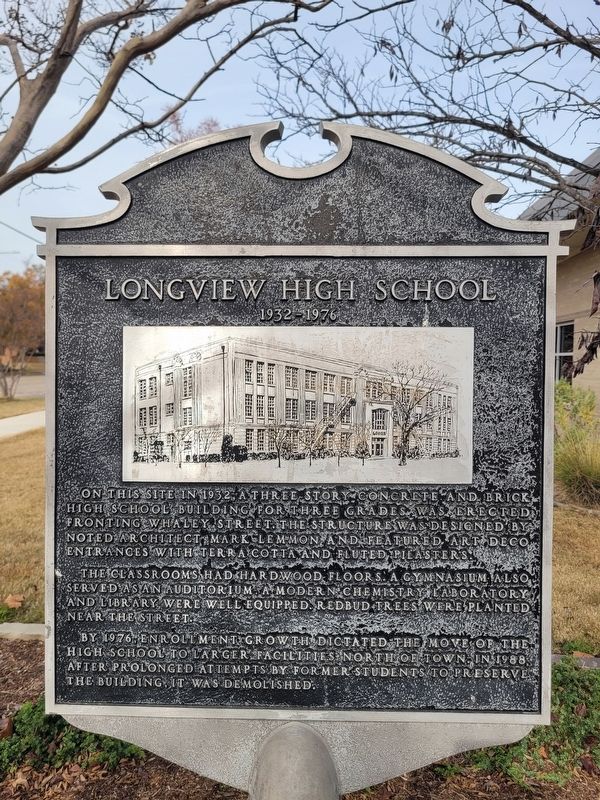Longview High School Marker image. Click for full size.