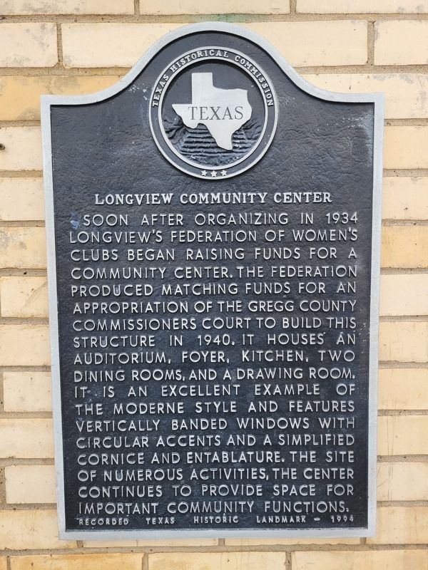 Longview Community Center Marker image. Click for full size.