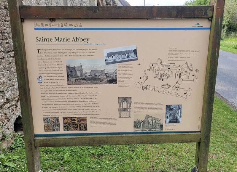 Sainte-Marie Abbey Marker - Reverse Side image. Click for full size.