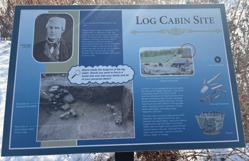 Log Cabin Site Historical Marker