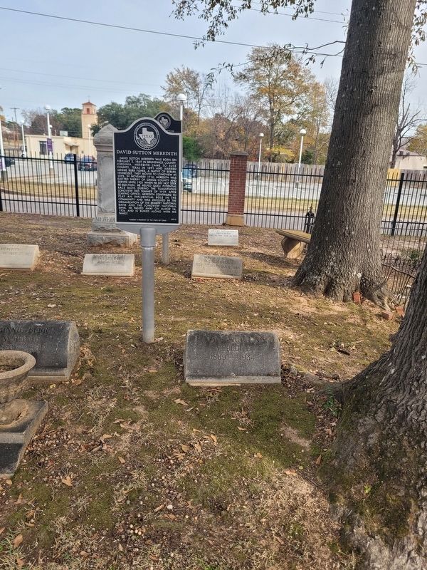 David Sutton Meredith gravestone and Marker image. Click for full size.