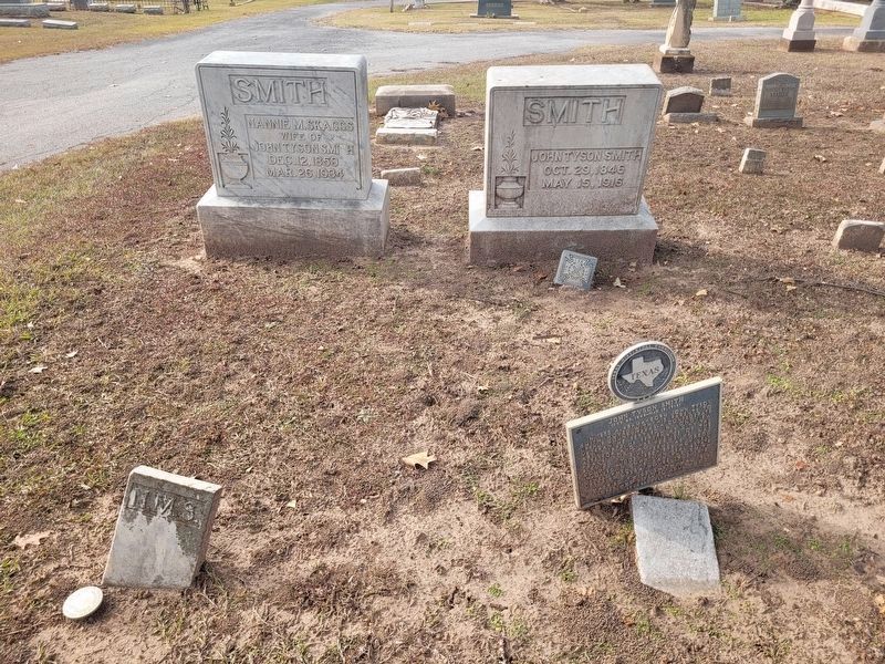 John Tyson Smith Marker and gravestone image. Click for full size.