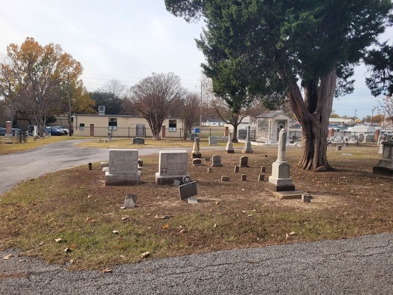 The view of the John Tyson Smith Marker in the cemetery image. Click for full size.