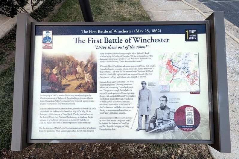 The First Battle of Winchester Marker image. Click for full size.