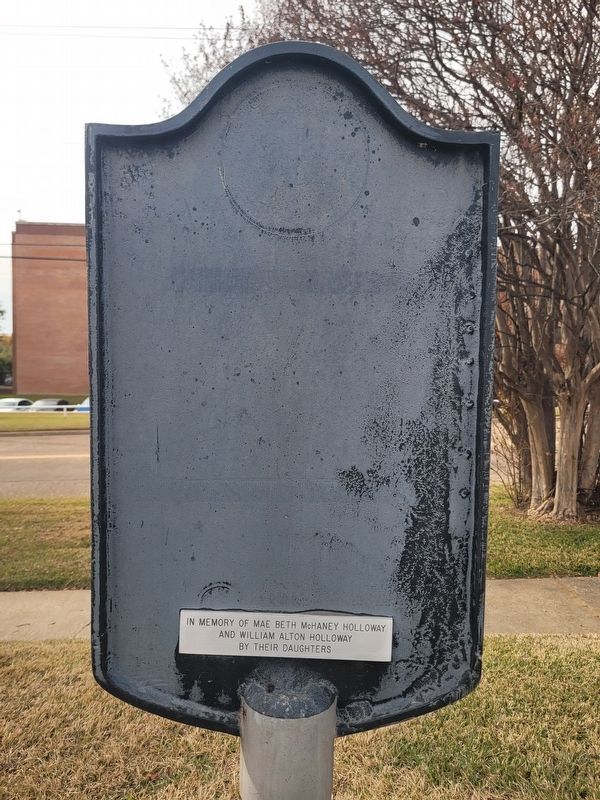 First Christian Church of Longview Marker - Reverse Side image. Click for full size.