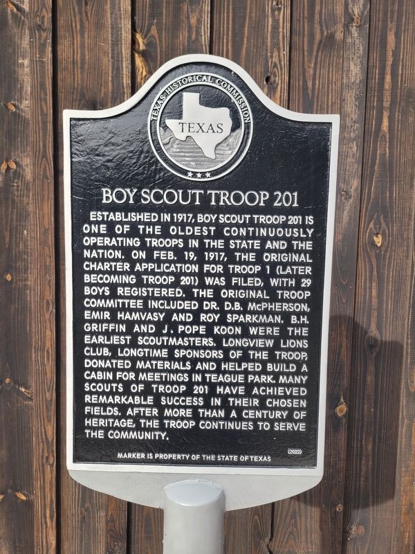 Boy Scout Troop 201 Marker image. Click for full size.
