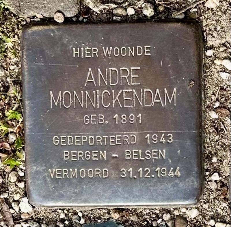 Andre Monnickendam stolperstein image. Click for full size.