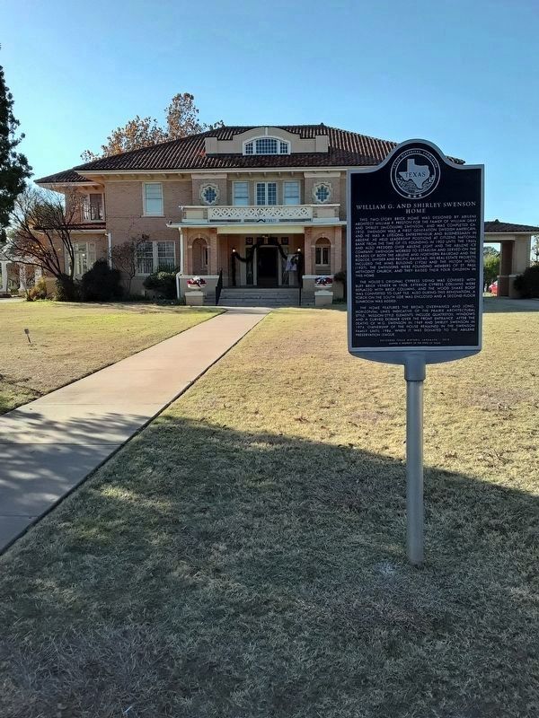 William G. and Shirley Swenson Home Marker image. Click for full size.