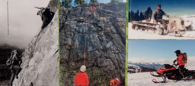 Marker detail: Rope Climbing & Snowmobiles image. Click for full size.