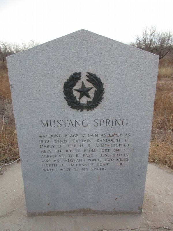 Mustang Spring Marker. Click for full size. Mustang Spring Marker image. Click for full size.