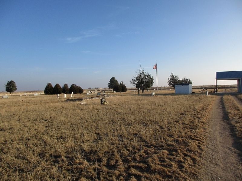 Enochs Cemetery and marker image. Click for full size.