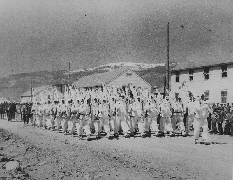 Marker detail: 87th Mountain Infantry Soldiers. Click for full size. Marker detail: 87th Mountain Infantry Soldiers image. Click for full size.