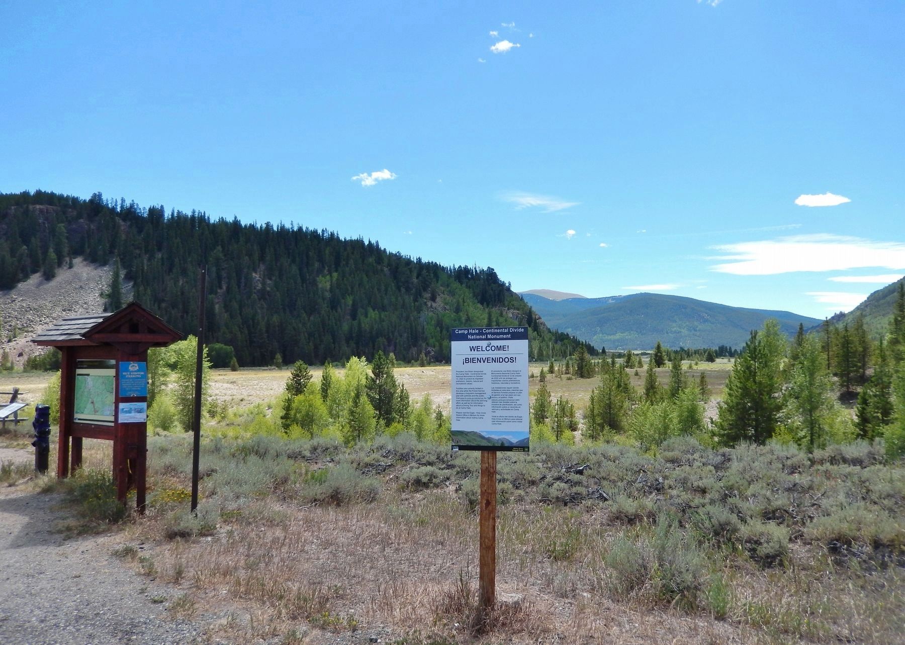 Camp Hale-Continental Divide National Monument Marker. Click for full size. Camp Hale-Continental Divide National Monument Marker image. Click for full size.