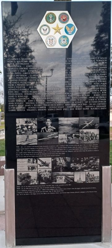 Kern County World War II Veterans Memorial. Click for full size. Kern County World War II Veterans Memorial image. Click for full size.