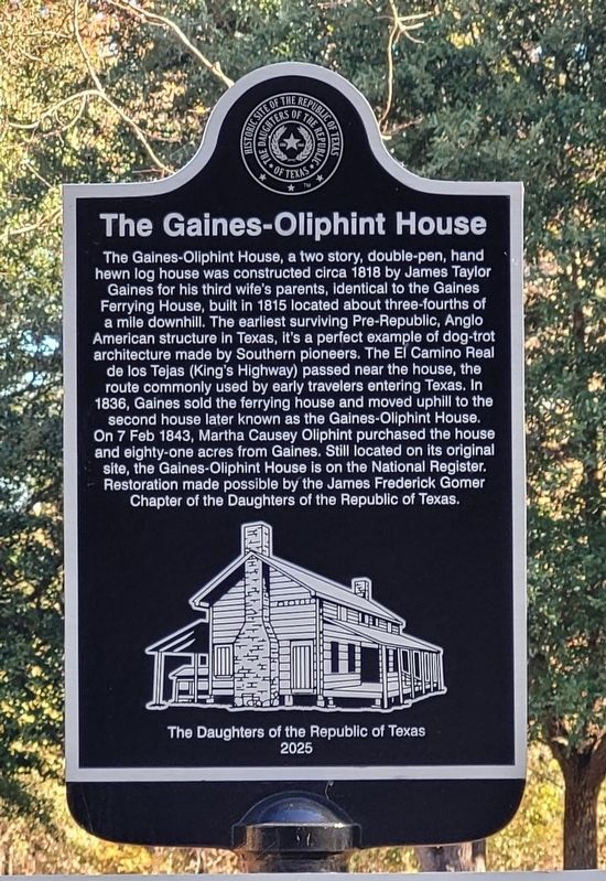 The Gaines-Oliphint House Marker image. Click for full size.