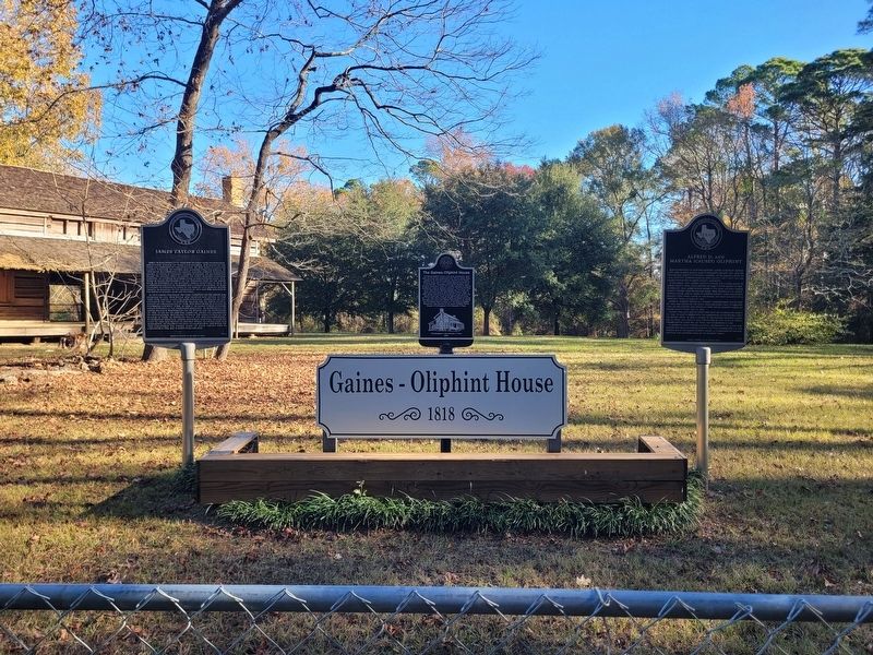 The Gaines-Oliphint House Marker (center marker) image. Click for full size.