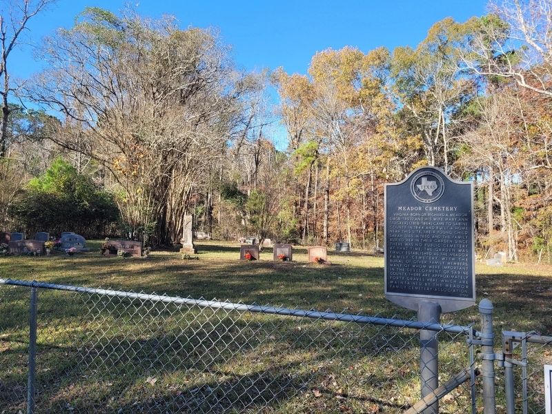 Meador Cemetery and Marker. Click for full size. Meador Cemetery and Marker image. Click for full size.