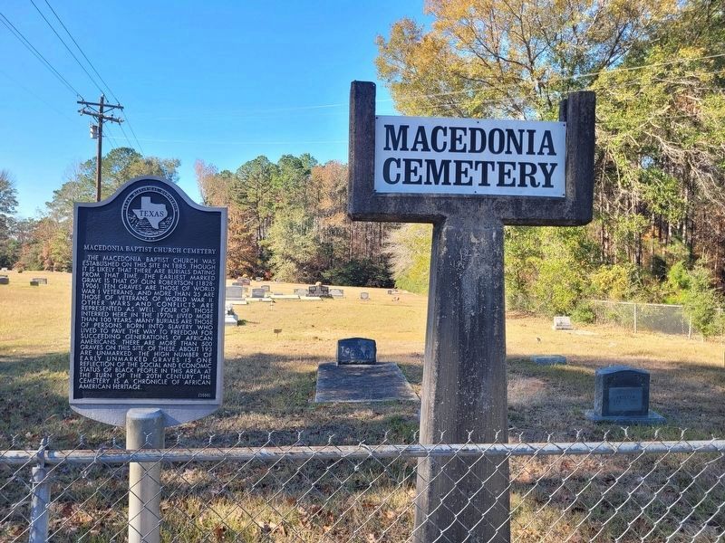 Macedonia Baptist Church Cemetery Marker. Click for full size. Macedonia Baptist Church Cemetery Marker image. Click for full size.