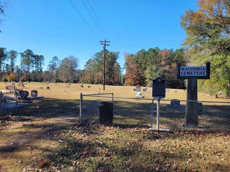 Macedonia Baptist Church Cemetery Marker. Click for full size. Macedonia Baptist Church Cemetery Marker image. Click for full size.
