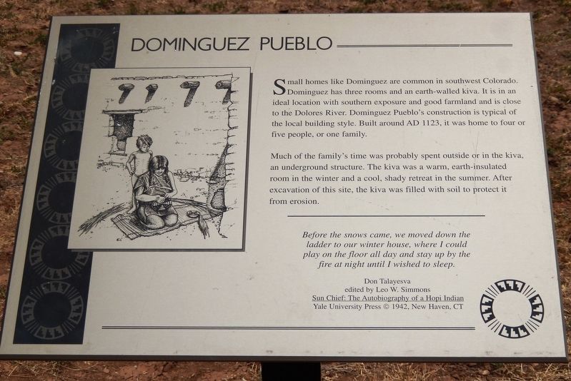 Dominguez Pueblo Marker image. Click for full size.