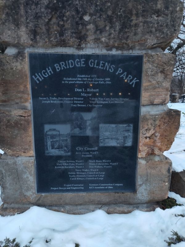 Dedication plaque for the park image. Click for full size.