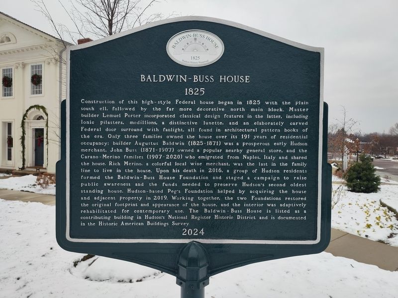 Baldwin-Buss House Marker image. Click for full size.