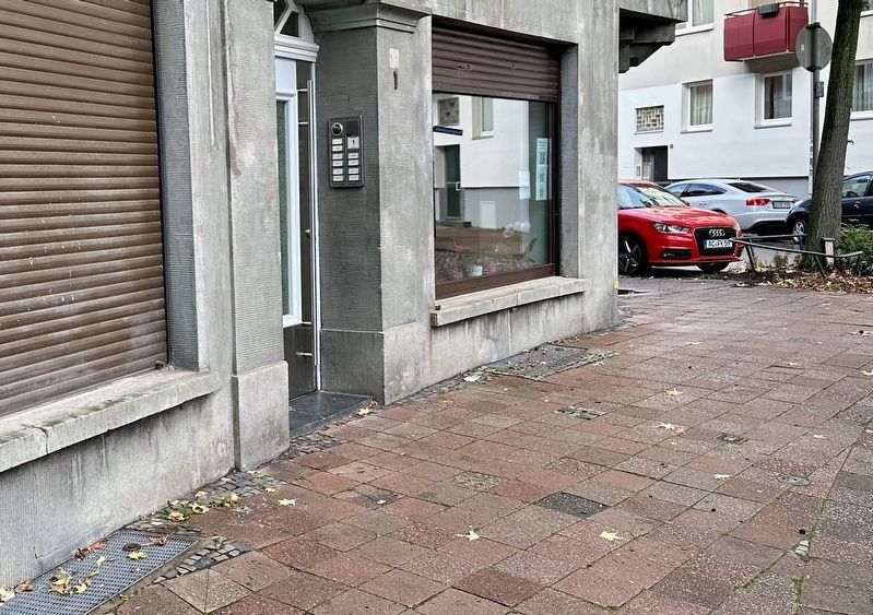 Anne Frank stolperstein - wide view image. Click for full size.