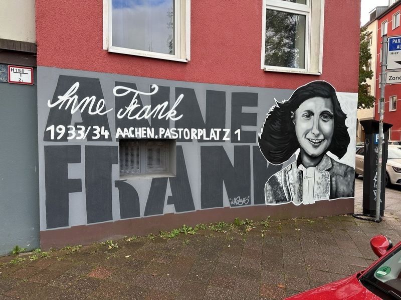 Anne Frank mural (2022, by Lazy65, aka Matthes Straetmans) image. Click for full size.