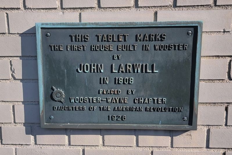 First House Built in Wooster Marker image. Click for full size.