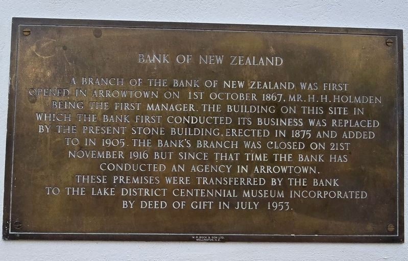 Bank of New Zealand Marker image. Click for full size.