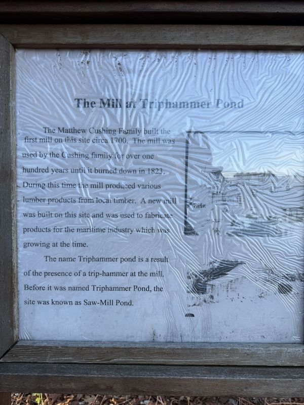 The Mill at Triphammer Pond Marker image. Click for full size.