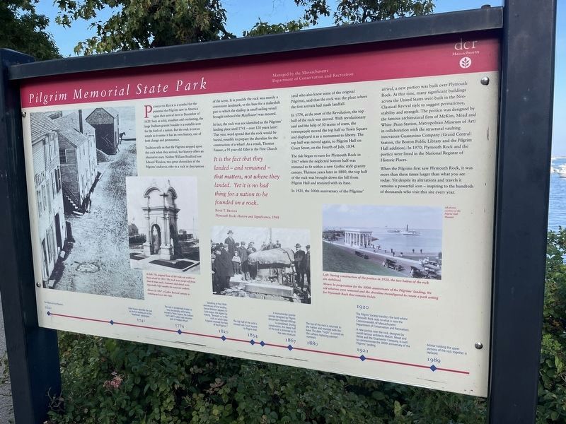 Pilgrim Memorial State Park Marker image. Click for full size.